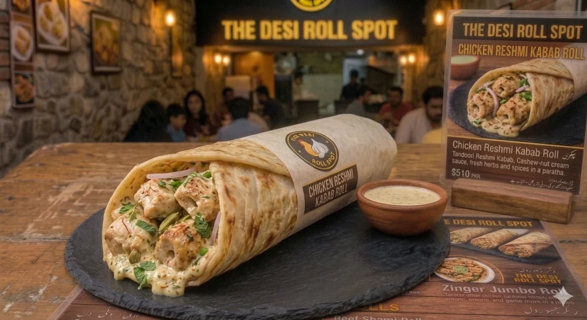 Chicken Reshmi Kabab Roll