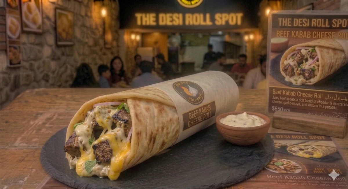 Beef Kabab Cheese Roll